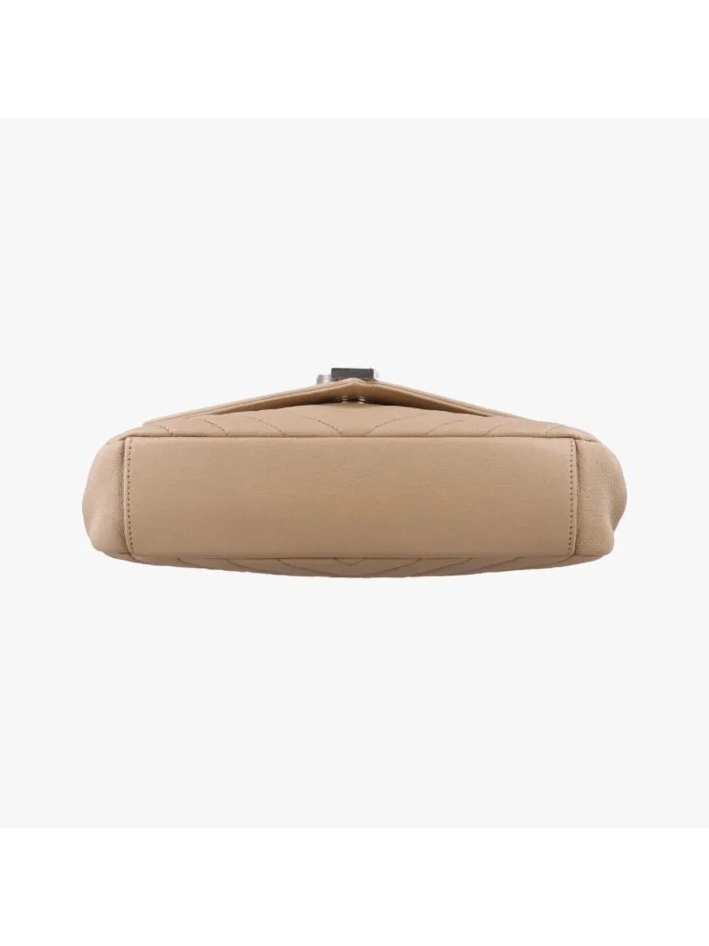 Saint Laurent Carre Beige Leather Shoulder Bag
